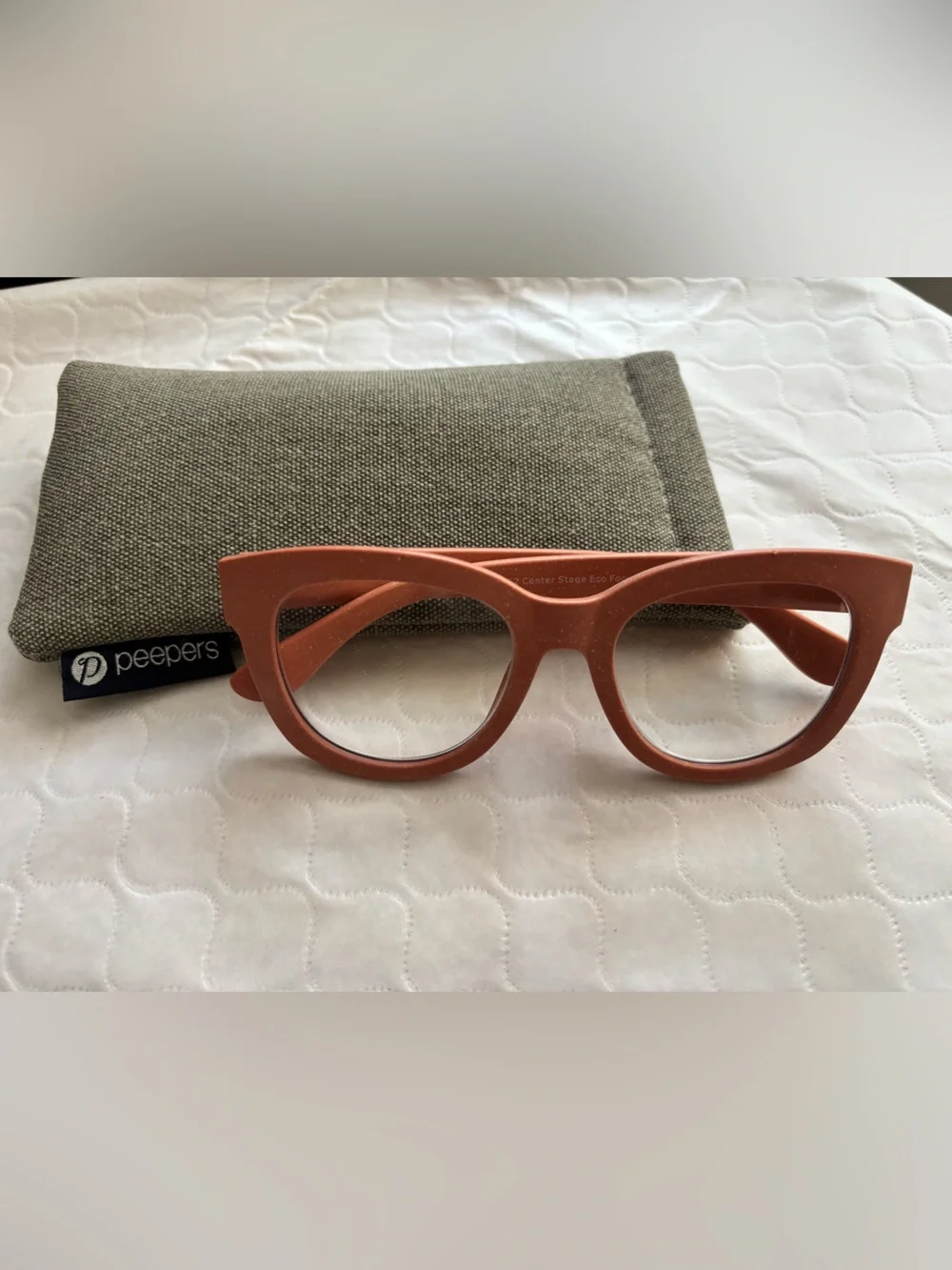 Peepers Women's Coral Cat-Eye Reading Glasses 1.5x strength